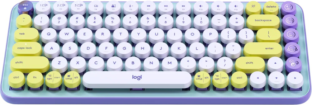 TECLADO INALAMBRICO POP GRIS AMARILLO