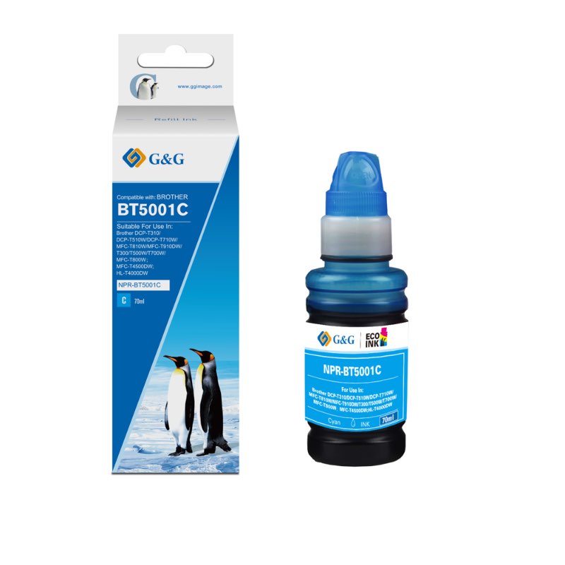 BOTELLA DE TINTA BT5001C CIAN