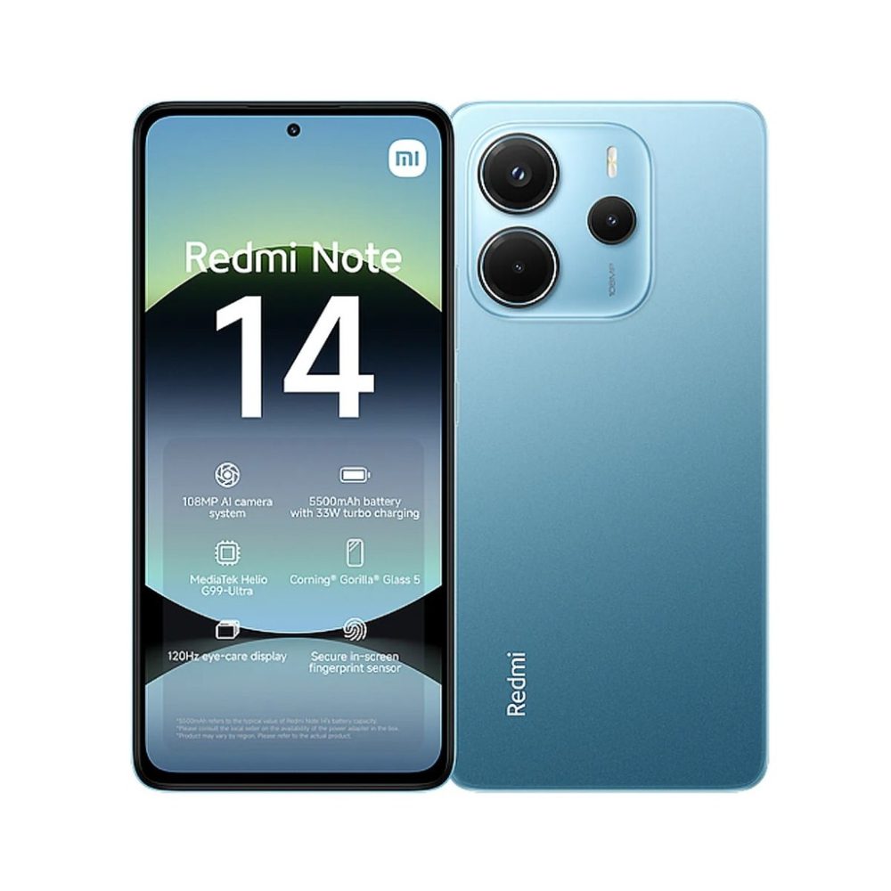 Celular Xiaomi Redmi Note 14 Pro 8GB 256GB AMOLED 120Hz Azul Oceano