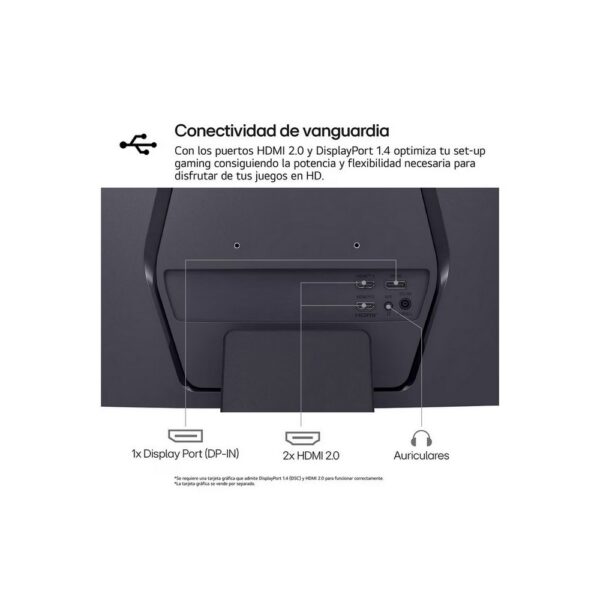 Monitor Gamer UltraGear 27 QHD 2560 x 1440  Curvo - Imagen 2