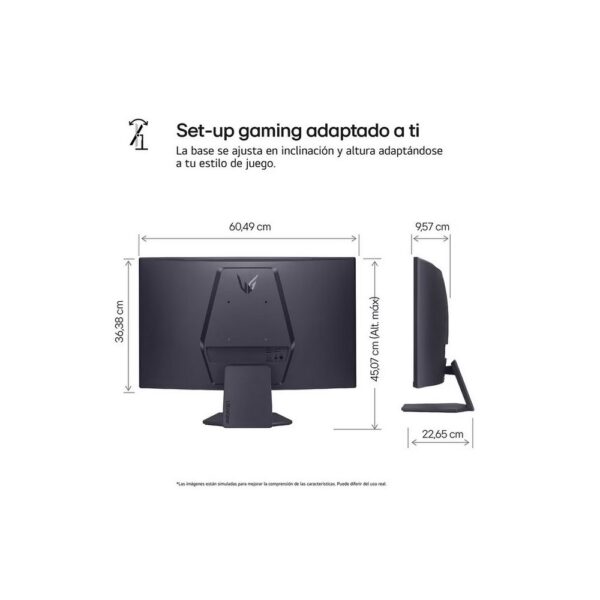 Monitor Gamer UltraGear 27 QHD 2560 x 1440  Curvo - Imagen 3