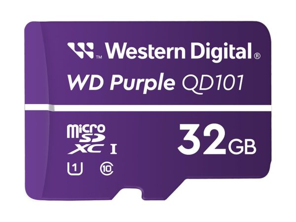 Tarjeta microSD Western Digital Purple 32GB para cámaras de seguridad  grabación 24/7