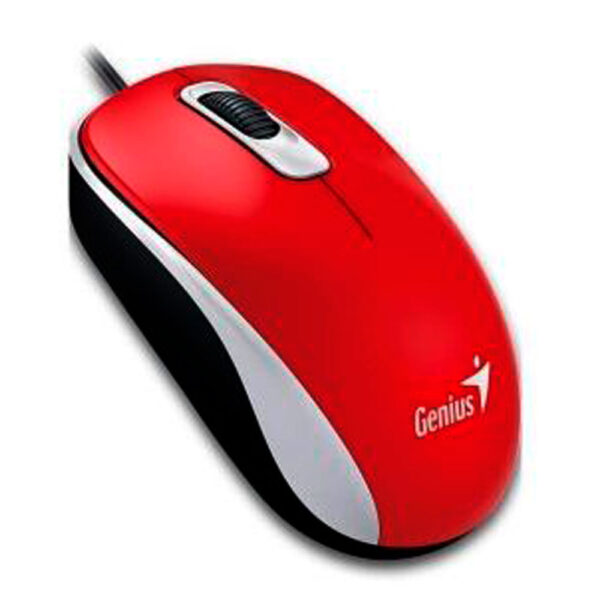 Mouse GENIUS Alámbrico Usb Dx-120 Rojo - Imagen 2