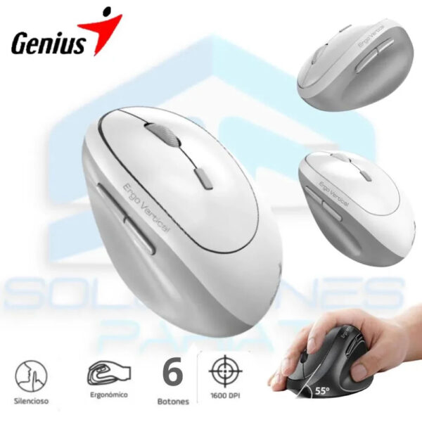 MOUSE  INALAMBRICO  8350  WHITE GREY - Imagen 2