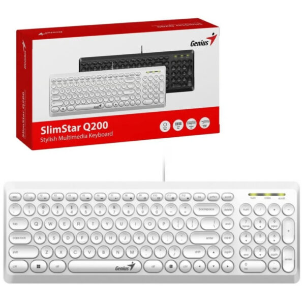 TECLADO USB BLANCO Q200 - Imagen 4