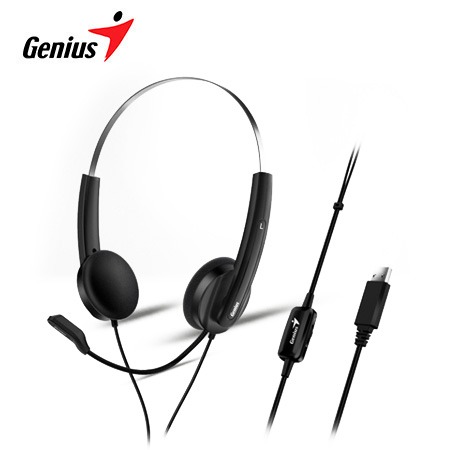 Audifono GENIUS Diadema HS-220U USB COLOR  Negro
