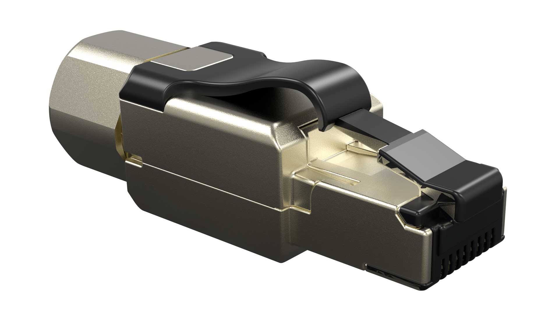 CONECTOR RJ45 MACHO DE CAMPO CAT.6 INDUSTRIAL BLINDADO T568A