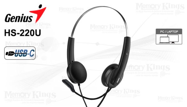 DIADEMA  HS-220U NEGRA  USB-C - Imagen 2