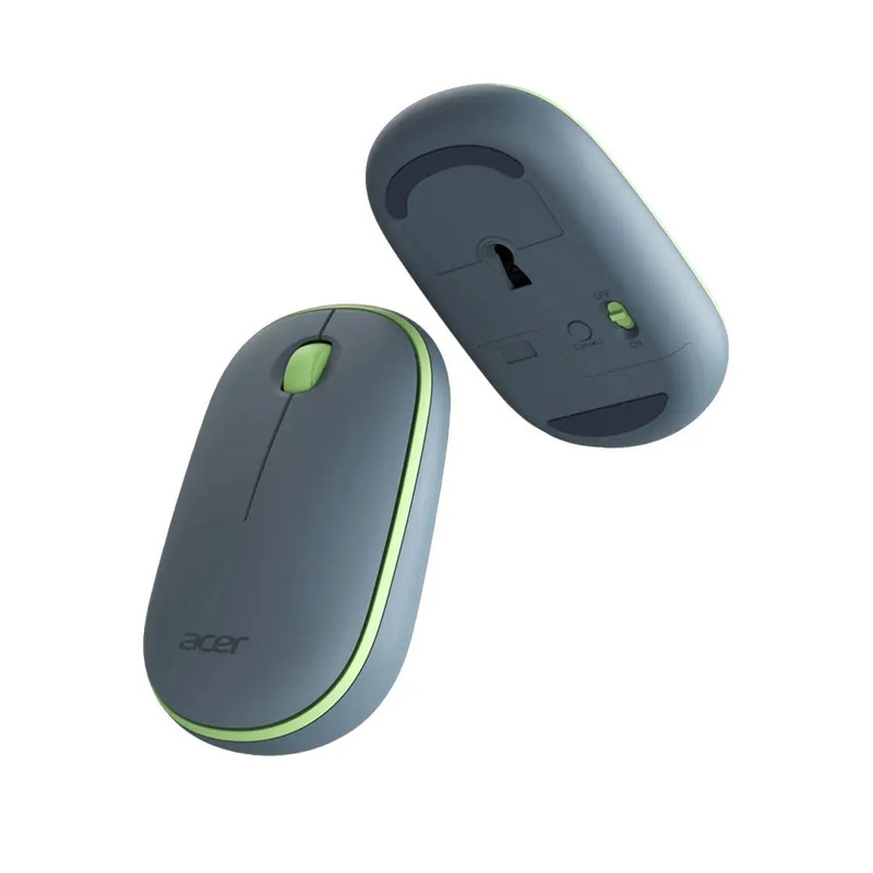 Mouse Acer AMR100 Color Blue inalámbrico de burbuja (1600 DPI/frecuencia inalámbrica de 2,4 GHz/sensor óptico/llave USB)