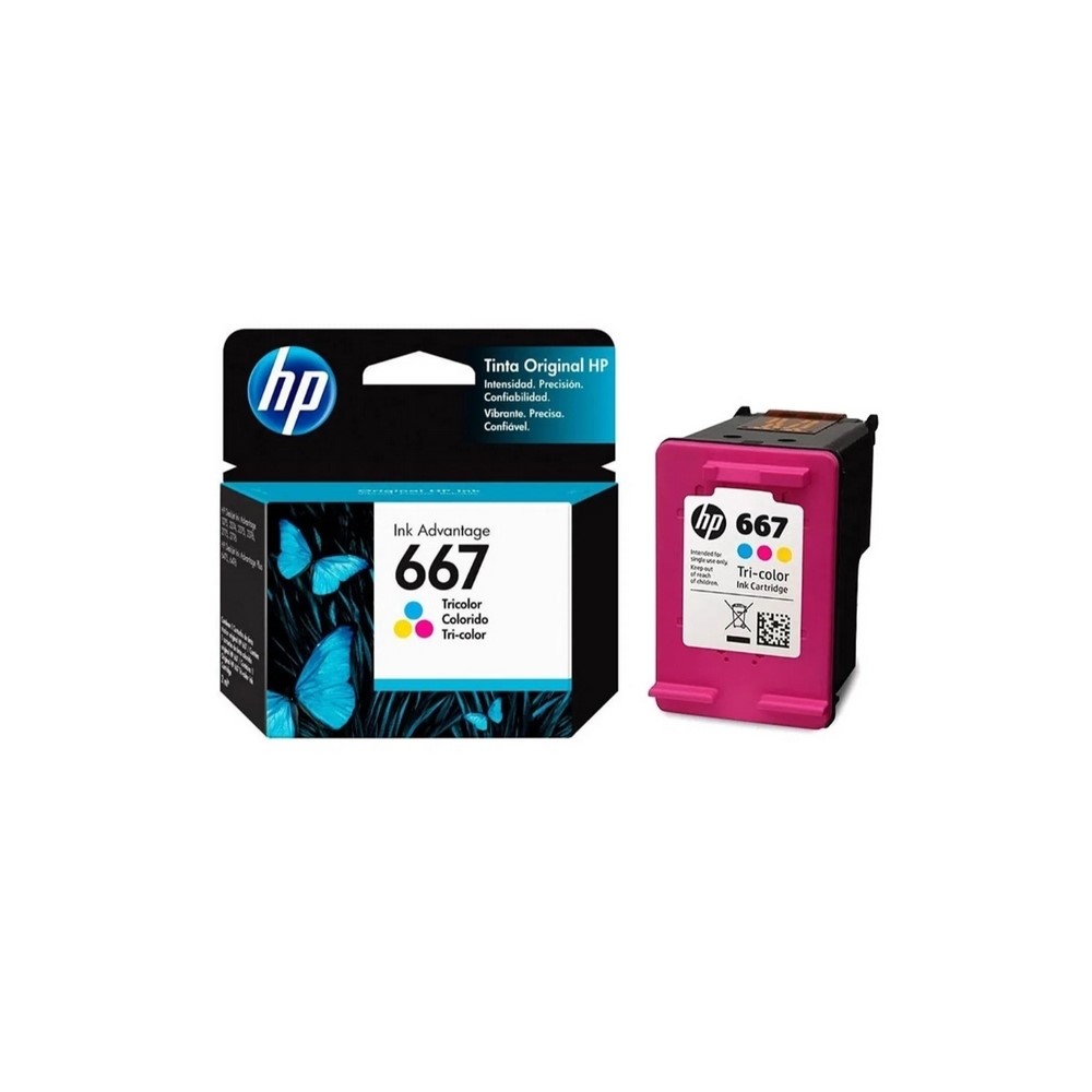 CARTUCHO HP TRICOLOR 667 HP DESKJET INK ADVANTAGE 1216,1275,2335,2374,4175 100 pag