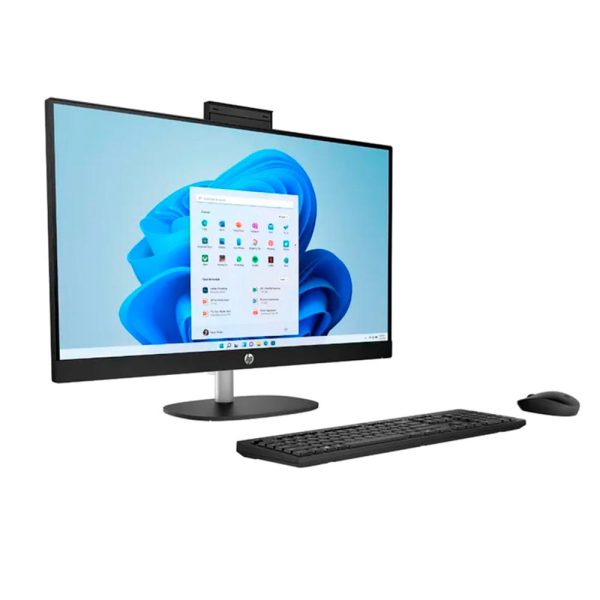 AIO HP 23.8 Pulgadas AMD Ryzen 5 7520U RAM 8GB SSD 512GB Linux Color Negro con Teclado y Mouse Inalámbricos