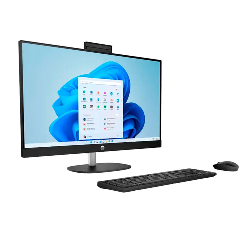 AIO HP 23.8 Pulgadas AMD Ryzen 5 7520U RAM 8GB SSD 512GB Linux Color Negro con Teclado y Mouse Inalámbricos