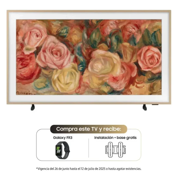 Televisor Samsung FLAT QLED FRAME Smart TV 65 pulgadas, UHD 4K  /3,840 x 2,160 / DVB-T2 / Wifi 5/ Modo Arte/ NQ4 AI Gen 2 procesador/ 144Hz/ Pantalla mate /Bluetooth 5.3/ Dual Led / asistente de voz /  Multiview/ modo ambiente/ Modo Juego/  HDMI x 4 / USB x 2 /LAN/ One conect /40W audio/  abre y edita archivos de Office/ Control Solar/Garantía 1 añ