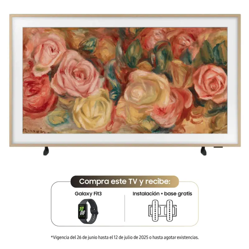 Televisor Samsung FLAT QLED FRAME Smart TV 65 pulgadas, UHD 4K  /3,840 x 2,160 / DVB-T2 / Wifi 5/ Modo Arte/ NQ4 AI Gen 2 procesador/ 144Hz/ Pantalla mate /Bluetooth 5.3/ Dual Led / asistente de voz /  Multiview/ modo ambiente/ Modo Juego/  HDMI x 4 / USB x 2 /LAN/ One conect /40W audio/  abre y edita archivos de Office/ Control Solar/Garantía 1 añ
