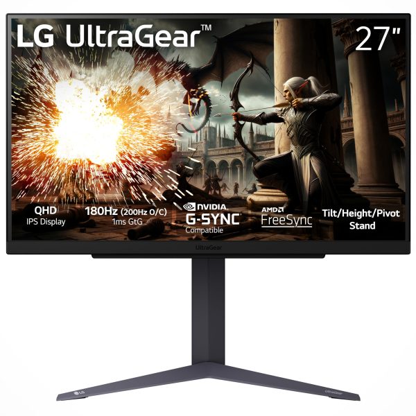Monitor Gamer UltraGear 27 QHD -IPS 2560 x 1440  Pivot
