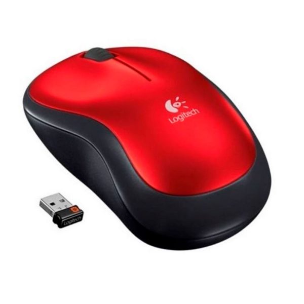 Mouse M185 Logitech Inalámbrico Receptor USB Rojo - Imagen 2