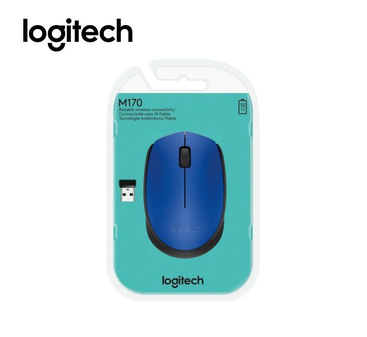 Logitech® Wireless Mouse M170- Blue Clam