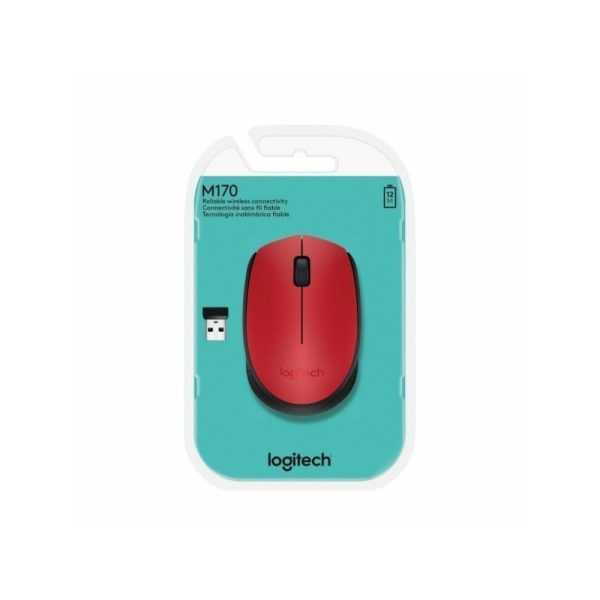 Mouse M170 Logitech Inalámbrico Rojo - Imagen 3