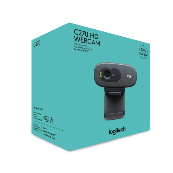 Cámara Web LOGITECH C270 HD 3MP COLOR Negro - Imagen 2