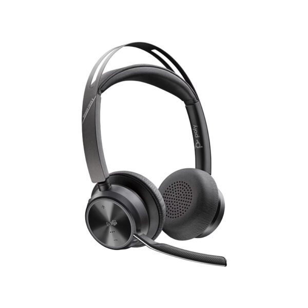 Poly Voyager Focus 2 Microsoft Teams Certified USB-C-C Headset +USB-C/A Adapter +Charging Stand No localization
