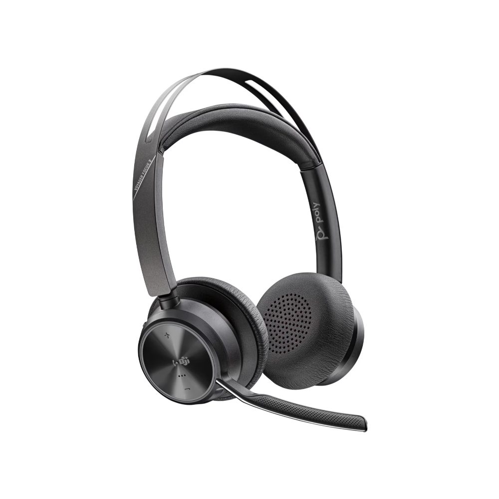 Poly Voyager Focus 2 Microsoft Teams Certified USB-C-C Headset +USB-C/A Adapter +Charging Stand No localization