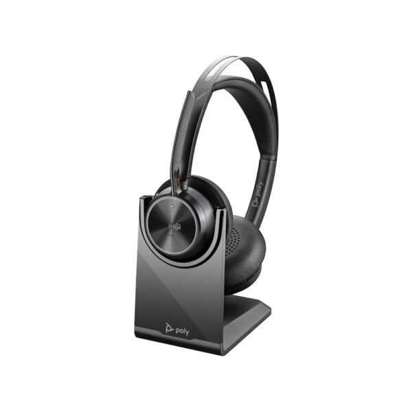 Poly Voyager Focus 2 Microsoft Teams Certified USB-C-C Headset +USB-C/A Adapter +Charging Stand No localization - Imagen 2