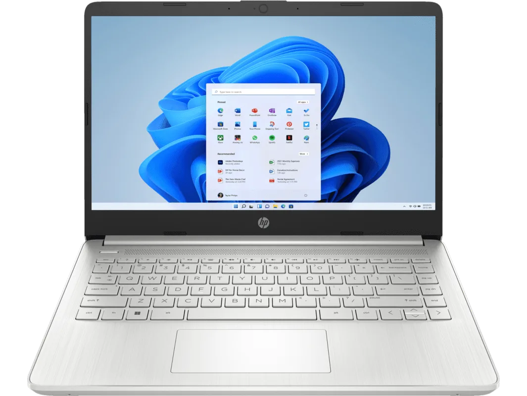 HP Laptop 14-dq0532la Celeron 4GB 128GB SSD 14" HD Plata Natural Windows 11