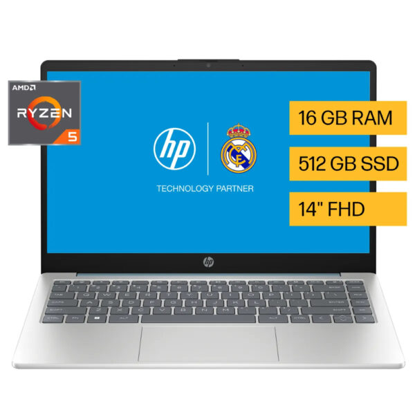 HP 14-em0021la 14 FHD AMD Ryzen 5 7520U 16GB RAM 512GB SSD Windows 11 Home Plateado - Imagen 3