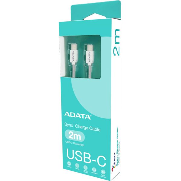 CABLE BLANCO  C TO C 2 METROS 100W SOPORTA CARGA RAPIDA  PD3.0 Y QC3.0 - Imagen 3