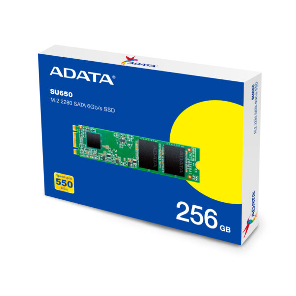 UNIDAD SSD ADATA M.2 SATA 2 RANURAS MODELO SU650NS38 - 256GB - Imagen 2
