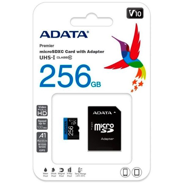 Micro SD ADATA 256GB + Adaptador Clase 10 - Imagen 3