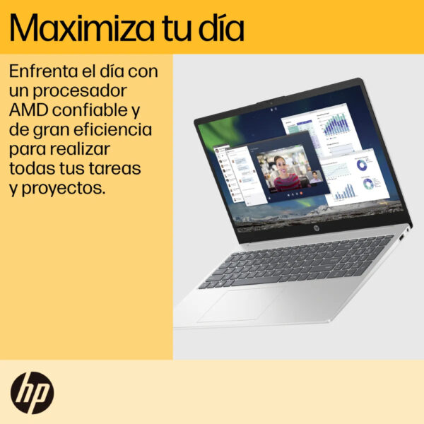 HP 15-fc0031la 15.6 FHD AMD Ryzen 7 7730U 16GB RAM 1TB SSD Windows 11 Home Plateado - Imagen 3
