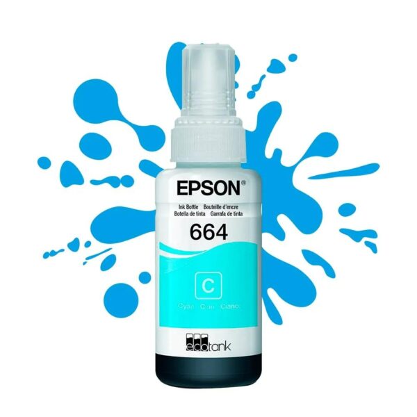 Botella de Tinta EPSON T664220 L200/210/350/355/555 COLOR Cyan - Imagen 2