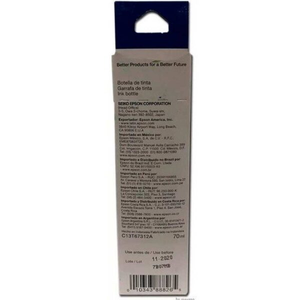 Botella de Tinta EPSON T673120 AL L800/805 COLOR Negro - Imagen 4