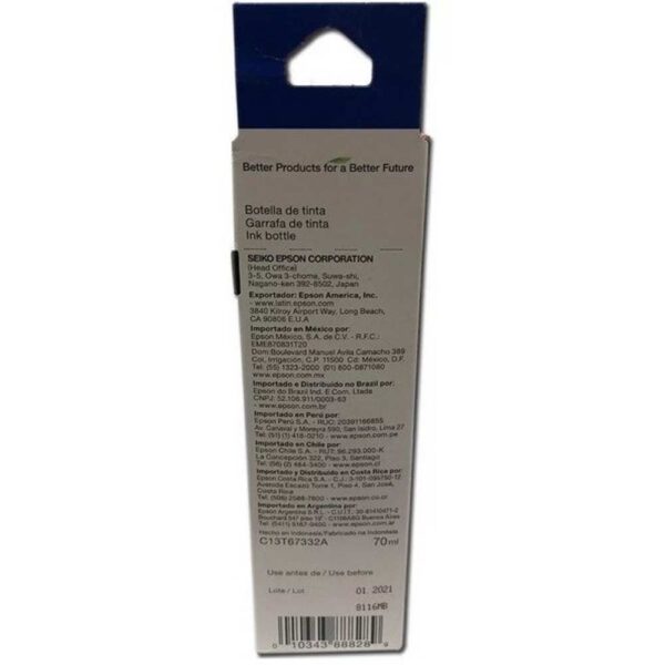 Botella de Tinta EPSON T673320 AL L800/805 COLOR Magenta - Imagen 4