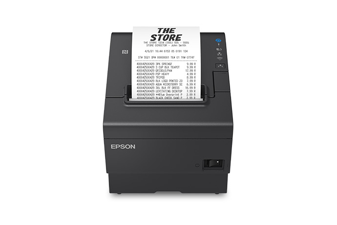 Impresora Epson Térmica de Recibos TM-T88VII-012; Puertos: USB+Ethernet+Serial, Autocortador, Ancho: 80mm/58mm, Velocidad: 500mm/s, Incluye fuente (4 años de Garantía)
