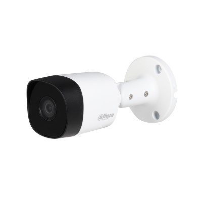Camara Dahua Bullet, 5MP, Lente fijo 2,8mm, 4en1 (CVI/TVI/AHD/CVBS), Metalica, DWDR, Smart IR20m, IP67, 12VDC.