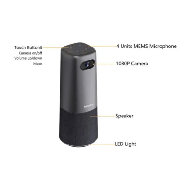 Cámara Dahua USB todo en uno 1080P,2MP / FHD a 30fps, gran angular de 100° reducción de ruido digital 3D,Procesamiento de voz multidimensional, presenta más naturaleza, voz abundante y clara,Algoritmo de matriz omnidireccional de 4 micrófonos, captación de sonido de 360° y 4mts (radio),Admite reducción de ruido  AI/AEC/ANS/AGC; Suprima eficazmente - Imagen 4