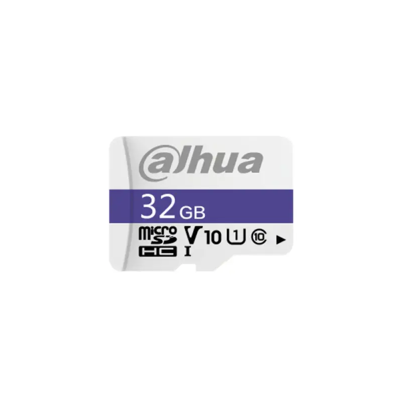 Memoria MicroSD Dahua 32GB SDHC; CLASE 10/U1/V1O; Lectura 90mb/s Escritura 15mb/s; Garantia 7 años