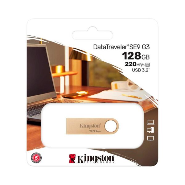 Memoria USB128GB 220MB/s Metal USB 3.2 Gen 1 DataTraveler SE9 G3 - Imagen 3