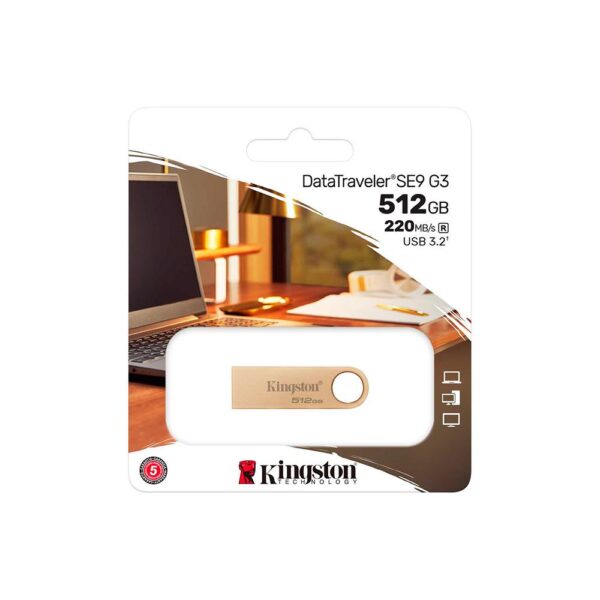 Memoria USB 512GB 220MB/s Metalica USB 3.2 Gen 1 DataTraveler SE9 G3 - Imagen 3