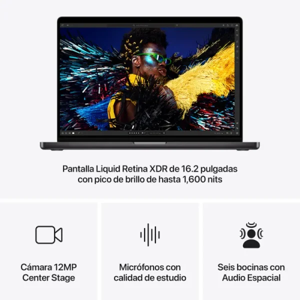 Apple Macbook Pro 16 M4 Max 16 Core 48gb 1tb Ssd Negro Espacial - Imagen 4