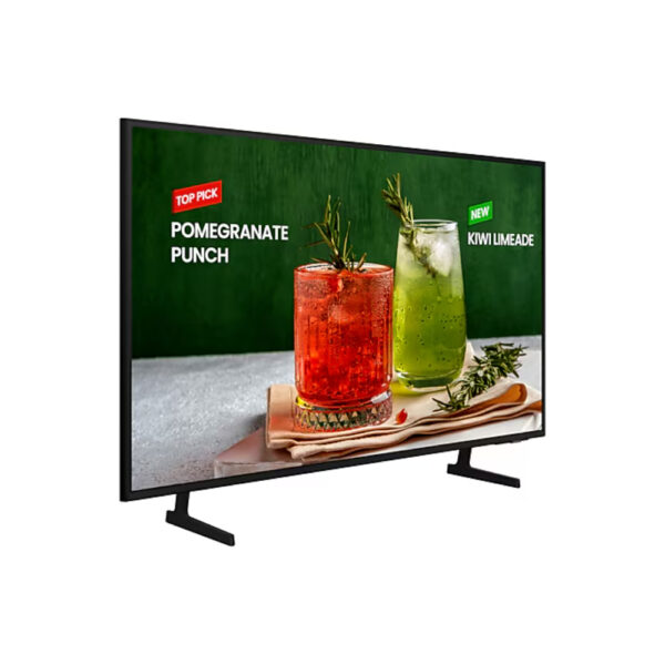 Monitor televisor Pro Samsung BE50D-H,Televisor + Monitor Industrial,Tamaño 50”resolución 3840x2160 , Brillo 300 nit, Contraste: 4700:1, Características: uso 16 horas/día, altavoces 2,Conectividad VIDEO: HDMI x2, USB: USB x 1, RF: 1 Terrestre / 1 Cable/ 1 Satélite, RJ45, salida AUDIO: óptico, Wi-Fi 5, compatible con Bluetooth,Garantía:  3 años - Imagen 2