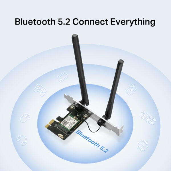 Adaptador de red MERCUSYS PCIe AX3000 Wi-Fi 6 Bluetooth 5.2 - Imagen 4