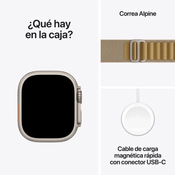 Apple Watch Ultra 2 GPS + Cellular 49mm Natural Titanium Case with Tan Alpine Loop - Medium - Imagen 4