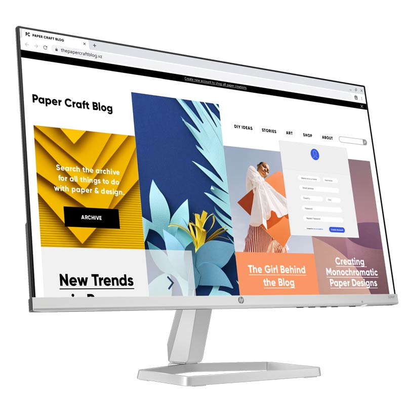MONITOR HP Series 5 23.8 inch FHD Monitor  - 524sf -Tasa  100 Hz - Color Gris, bordes infinitos y base metálica