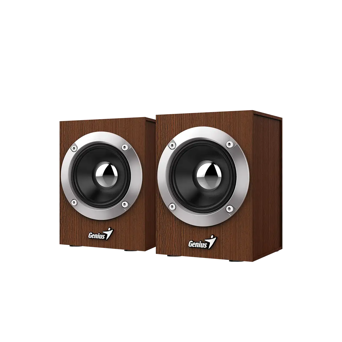 Parlantes estereo Genius SP-HF280 USB de Madera