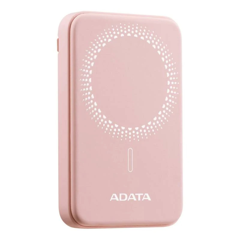 Power Bank Rosada  5000mAh magnetica, 1 Puerto tipo c entrada y salida