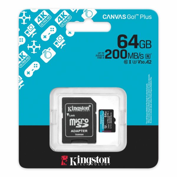 Memoria micro sd 128GB Canvas Go Plus Gen4 200MB/s A2 U3 V30 Card + Adapter - Imagen 2