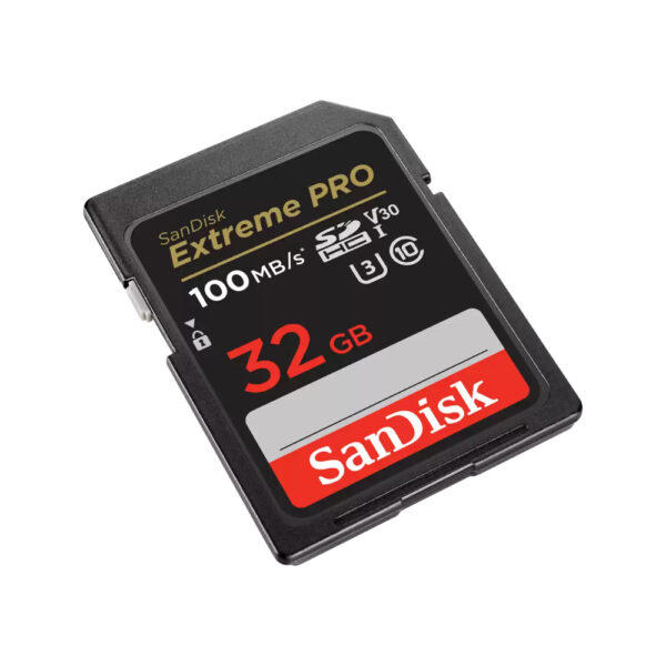 SanDisk  Secure Digital Extreme PRO 32GB SDHC UHS-I Card  100 Mb/s C10,U3,V30 - Imagen 2